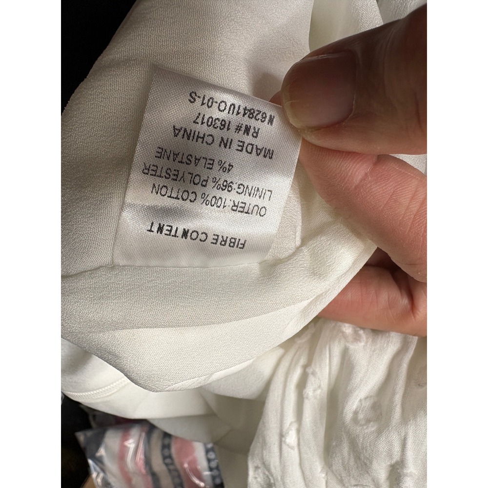 Princess Polly White Swiss Dot Ruched Ruffle Mini Skirt Womens US 12 NWT - Picture 9 of 11